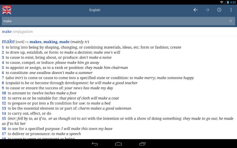 Collins English Dictionary для Android — скриншот 5