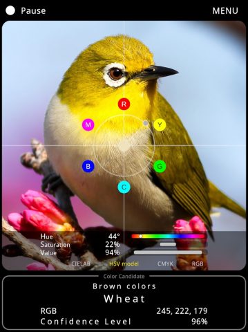 Color Info Cam для Android — скриншот 5