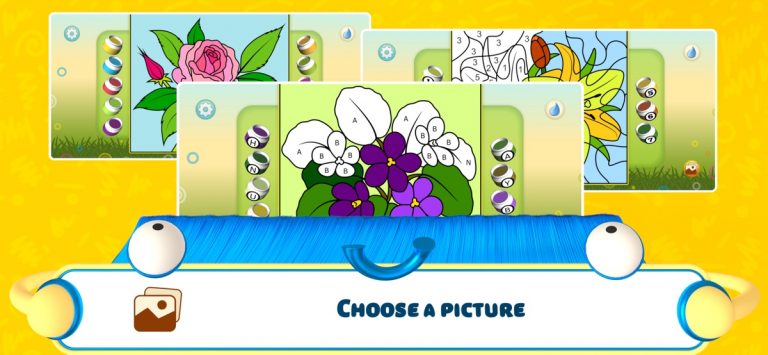 Раскрась по номерам — Цветы для iOS — скриншот 1