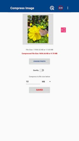 Compress Image Size In kb & mb для Android — скриншот 4