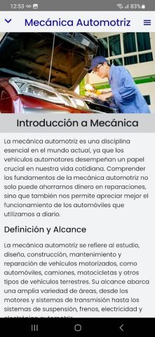 Curso de Mecánica Automotriz для Android — скриншот 2