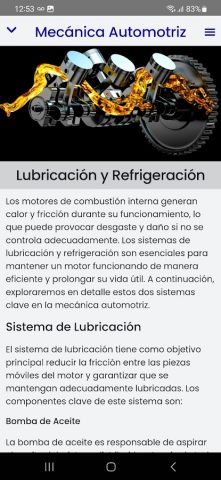 Curso de Mecánica Automotriz для Android — скриншот 5