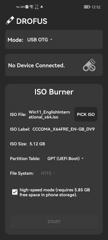 DROFUS — ISO 2 USB для Android — скриншот 2