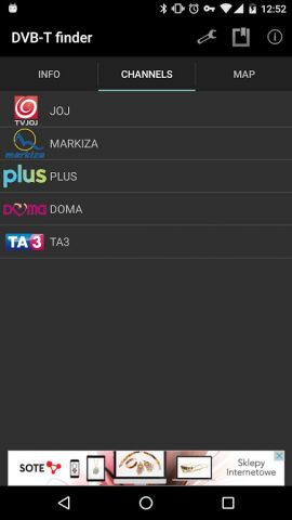 DVB-T finder для Android — скриншот 2