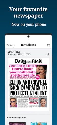 Daily Mail Newspaper для Android — скриншот 1