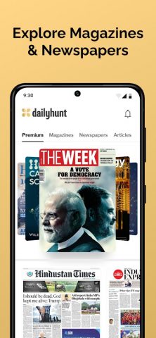 Dailyhunt — News & Magazines для Android — скриншот 1