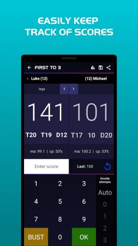 Darts Scoreboard для Android — скриншот 1