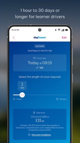 Dayinsure — Temp Car Cover для Android — скриншот 4