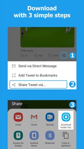 Download Twitter Videos — GIF для Android — скриншот 1