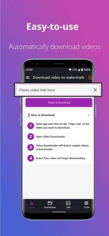 Download video no watermark для Android — скриншот 1