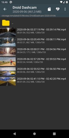 Droid Dashcam Видеорегистратор для Android — скриншот 4