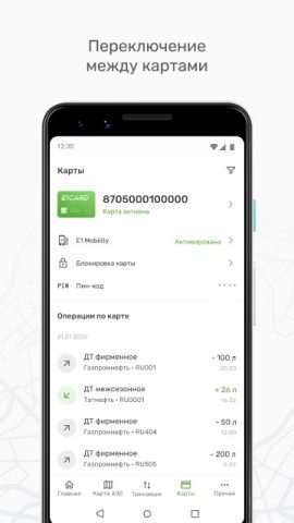 E1 CARD для Android — скриншот 3