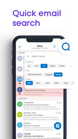Email for All Mail Accounts для Android — скриншот 2