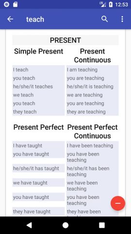 English Verbs для Android — скриншот 5
