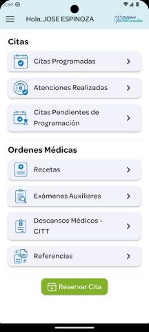 EsSalud Mi Consulta для Android — скриншот 2