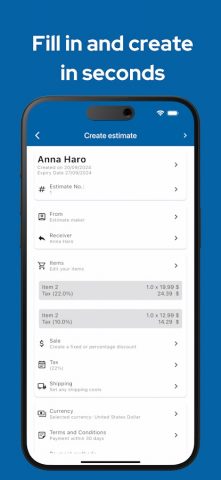 Estimate maker, contractor app для Android — скриншот 3