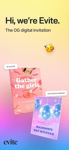 Evite: Email & SMS Invitations для Android — скриншот 1