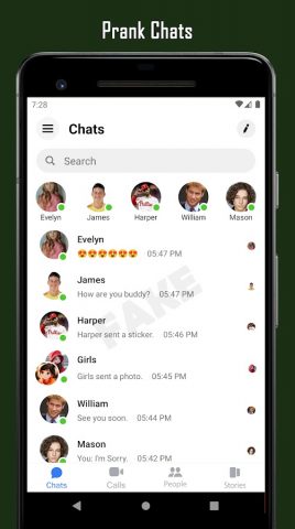 Fake Chat Conversation — prank для Android — скриншот 1