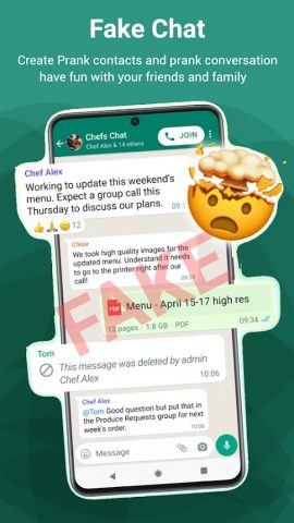 Fake Chat Maker — WhatsMessage для Android — скриншот 1