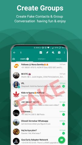 Fake Chat Maker — WhatsMessage для Android — скриншот 2