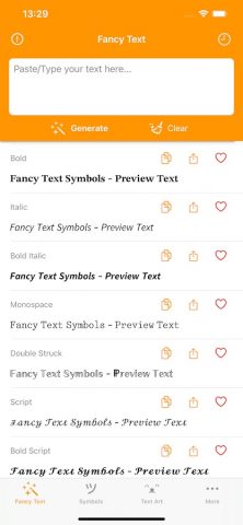 Fancy Text Symbols для Android — скриншот 1