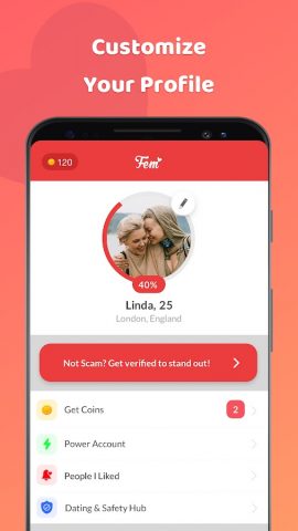 Fem: знакомства лесбиянок для Android — скриншот 5