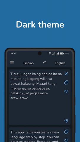 Filipino English Translator для Android — скриншот 3