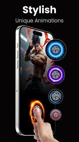 3D Fingerprint Animation Theme для Android — скриншот 3