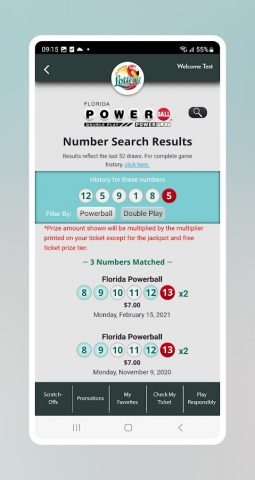 Florida Lottery для Android — скриншот 4