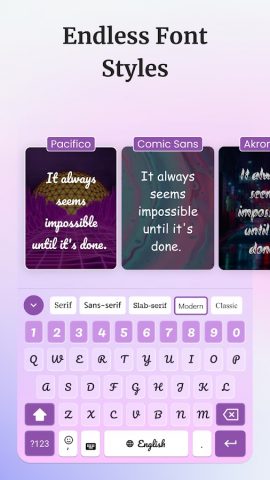 Fonts Keyboard Themes — Emoji для Android — скриншот 1