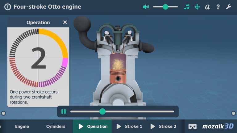 Four-stroke Otto engine 3D для Android — скриншот 3