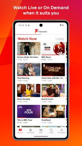 Freeview для Android — скриншот 1