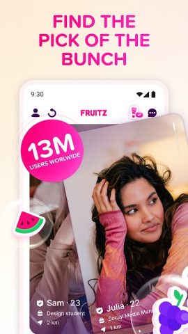Fruitz — Dating app для Android — скриншот 1