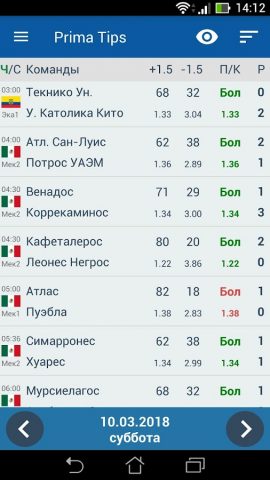 Футбольные прогнозы Prima Tips для Android — скриншот 2