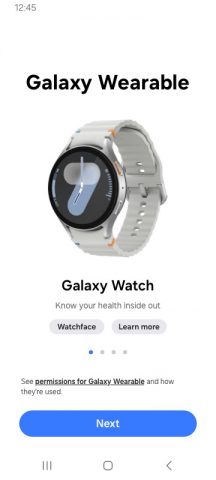 Galaxy Wearable (Samsung Gear) для Android — скриншот 1