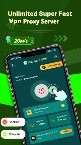 Gamers VPN: Low Ping Gaming для Android — скриншот 3