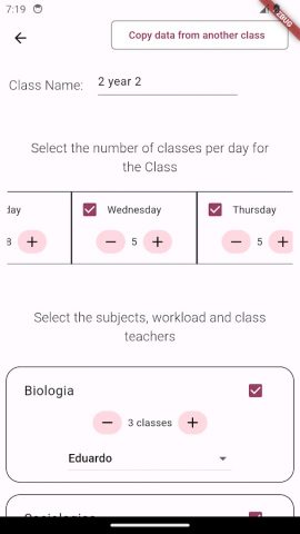 Генератор школьного расписания для Android — скриншот 3