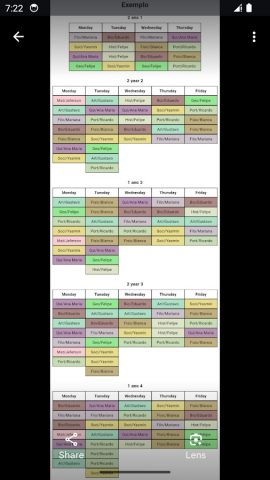 Генератор школьного расписания для Android — скриншот 5