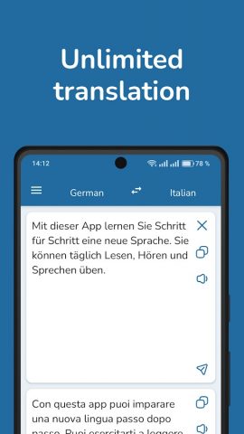 German Italian Translator для Android — скриншот 1