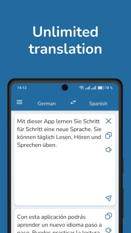 German Spanish Translator для Android — скриншот 1