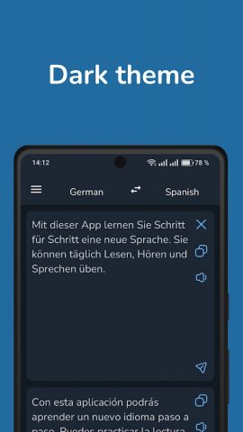 German Spanish Translator для Android — скриншот 4