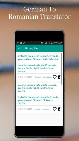 German To Romanian Translator для Android — скриншот 5