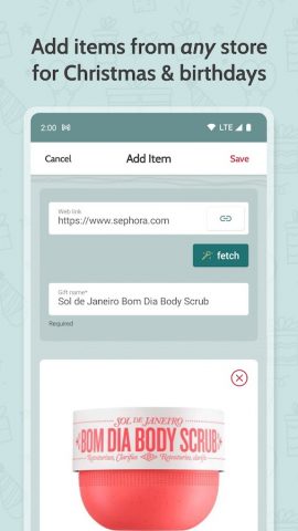 Giftster — Wish List Registry для Android — скриншот 2
