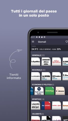 Giornali Italiani для Android — скриншот 1