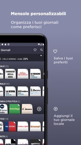 Giornali Italiani для Android — скриншот 2