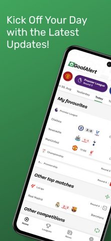 GoalAlert — Football Scores для Android — скриншот 1