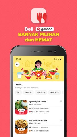 Gojek — Transportasi & Makanan для Android — скриншот 3