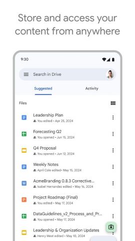 Google Диск — скриншот 1