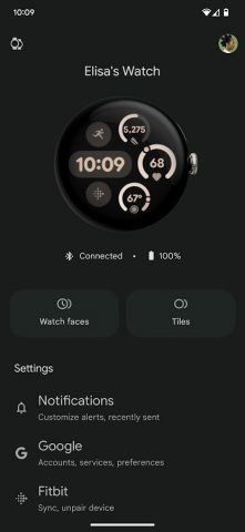 Google Pixel Watch для Android — скриншот 2