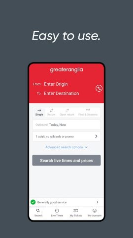 Greater Anglia Train Tickets для Android — скриншот 2